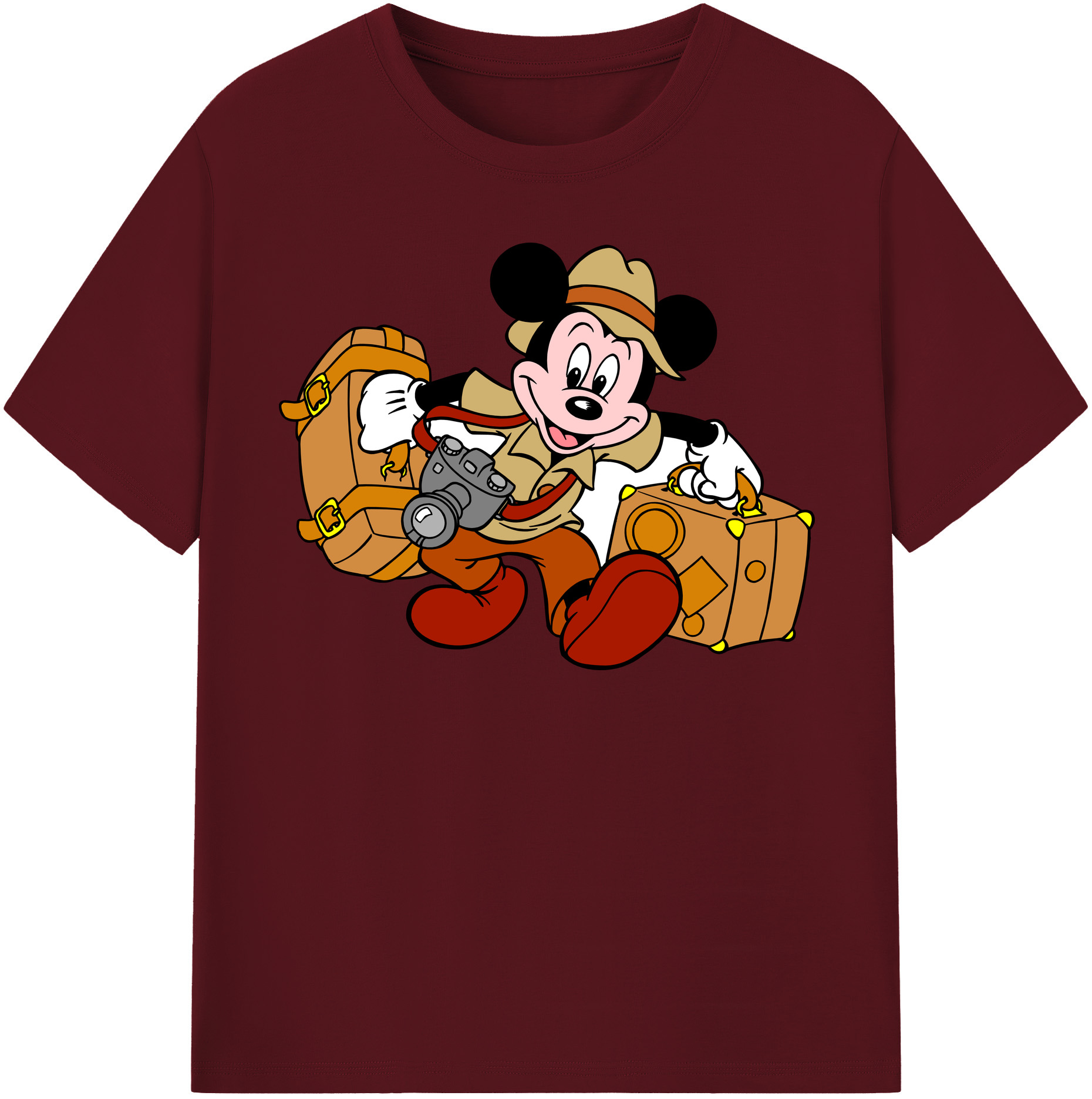 （画像用） ミッキーマウス Mickey Mouse 綿100％半袖Tシャツ（フロントプリント）